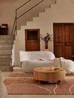 Alfombra de yute tejida a mano Gesso