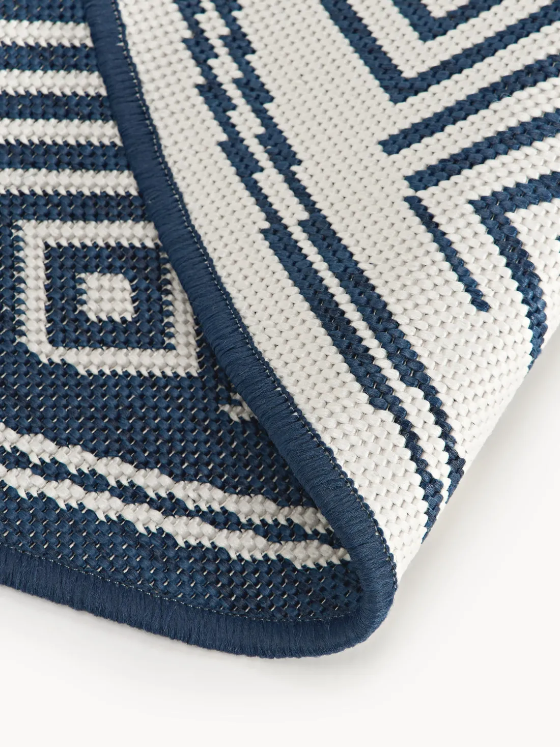 Alfombra exterior reversible redonda en rombos Reddy