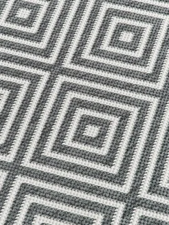 Alfombra exterior reversible redonda en rombos Reddy