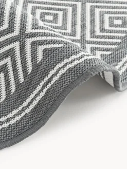 Alfombra exterior reversible redonda en rombos Reddy