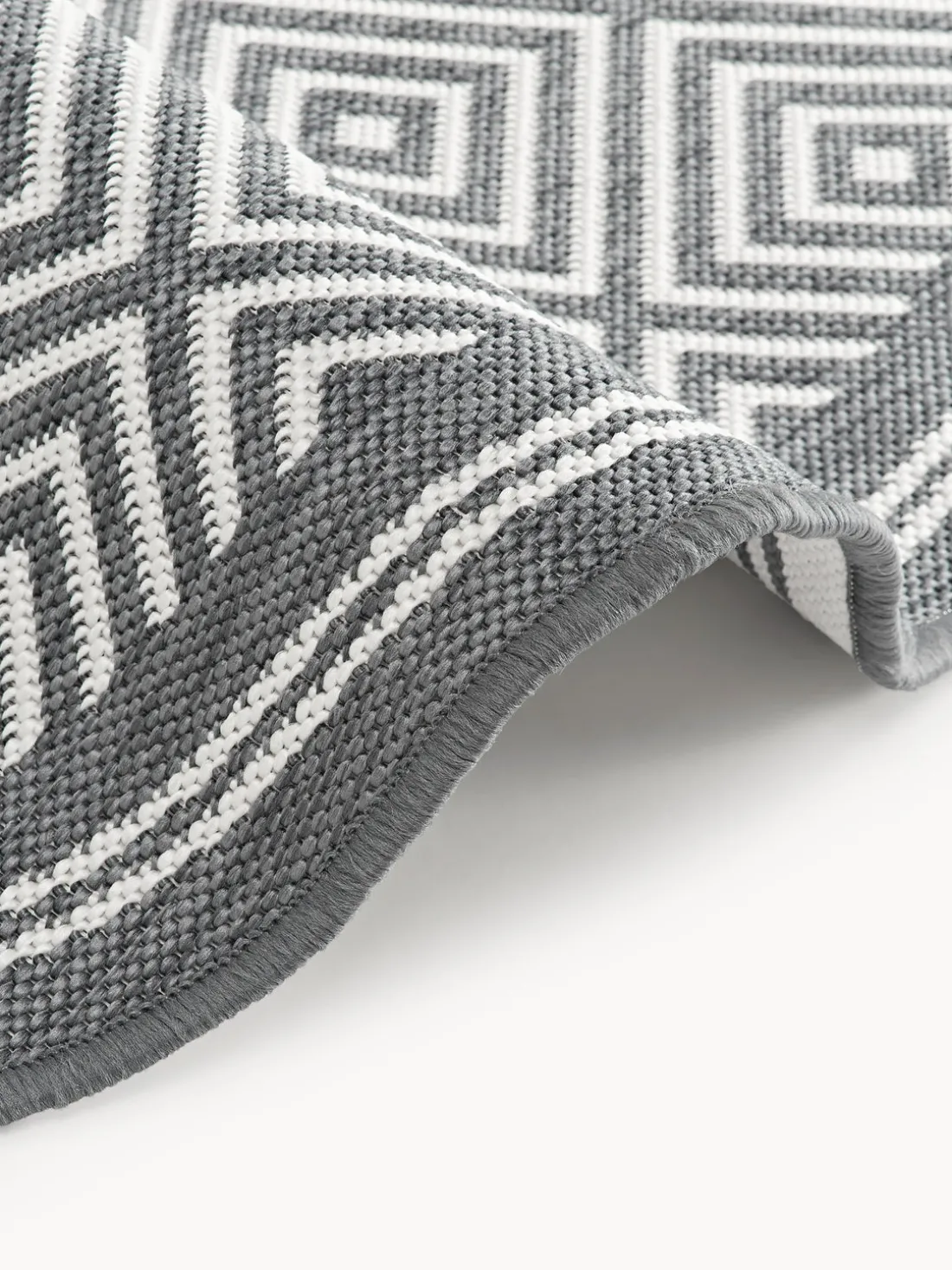 Alfombra exterior reversible redonda en rombos Reddy