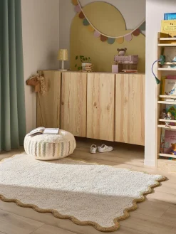 Alfombra infantil artesanal de algodón Lia, lavable