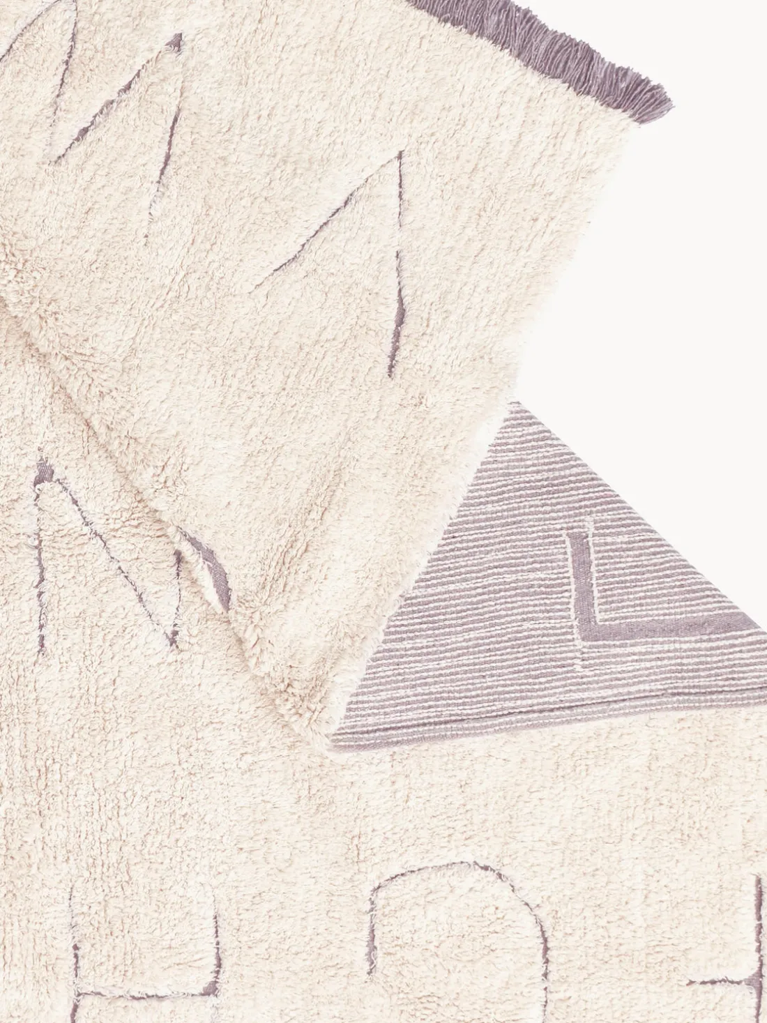 Alfombra infantil artesanal en capitoné con diseño de letras ABC, lavable