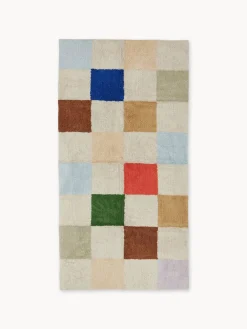 Alfombra infantil artesanal Chess, lavable