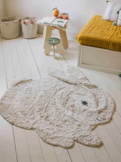 Alfombra infantil artesanal Bunny, lavable