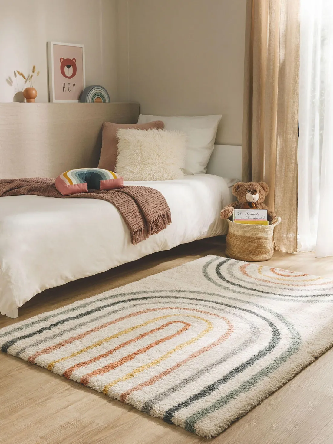 Alfombra infantil con motivo arco iris Gobi