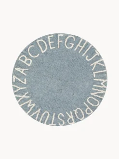 Alfombra infantil redonda con letras de diseño ABC