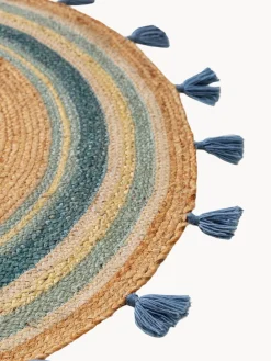 Alfombra infantil redonda artesanal de yute Lovis