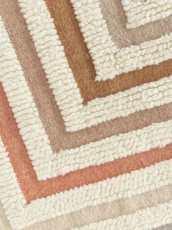 Alfombra kilim artesanal con flecos Calais