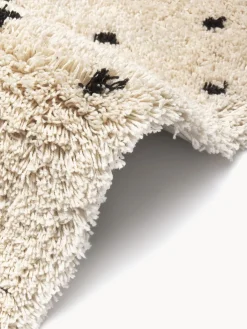 Alfombra mullida artesanal de pelo largo Ayana