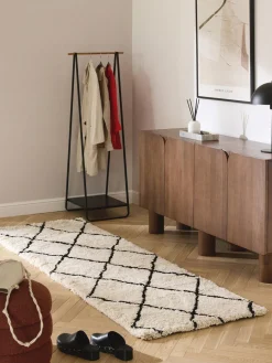 Alfombra mullida corredor artesanal de pelo largo Naima