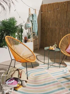 Alfombra ovalada de interior y exterior Candy