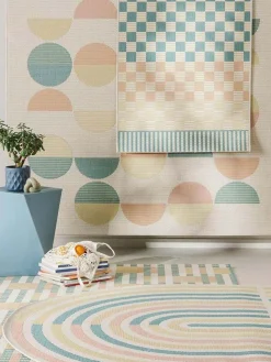 Alfombra ovalada de interior y exterior Candy