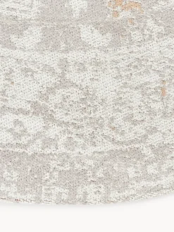 Alfombra redonda artesanal de chenilla Neapel