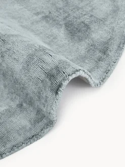 Alfombra redonda artesanal de viscosa Jane