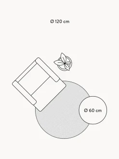 Alfombra redonda artesanal de algodón con flecos Flonn