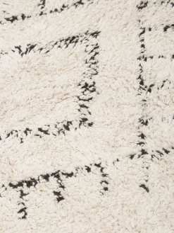 Alfombra redonda artesanal de algodón con flecos Flonn