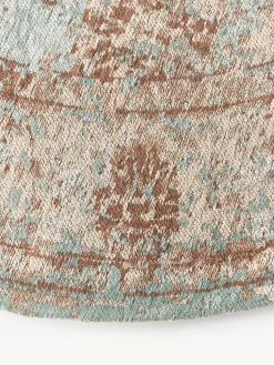 Alfombra redonda artesanal de chenilla Rimini