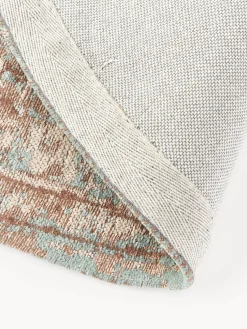 Alfombra redonda artesanal de chenilla Rimini