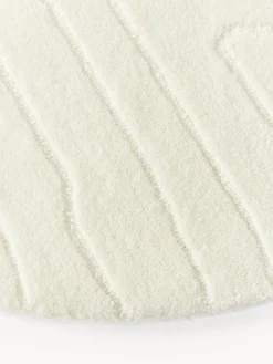 Alfombra redonda artesanal de lana Aaron