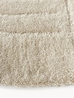 Alfombra redonda artesanal de lana Mason