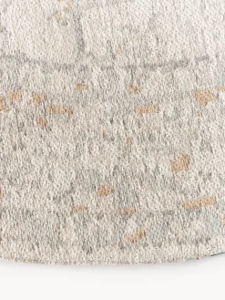 Alfombra redonda artesanal de chenilla Loire