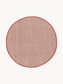 Alfombra redonda artesanal de lana Amaro