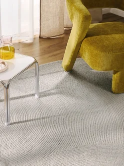 Alfombra redonda artesanal de lana Eleni