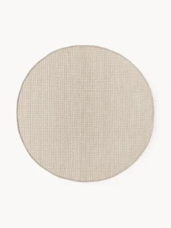 Alfombra redonda artesanal de lana Amaro