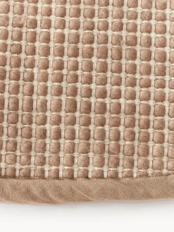 Alfombra redonda artesanal de lana Amaro