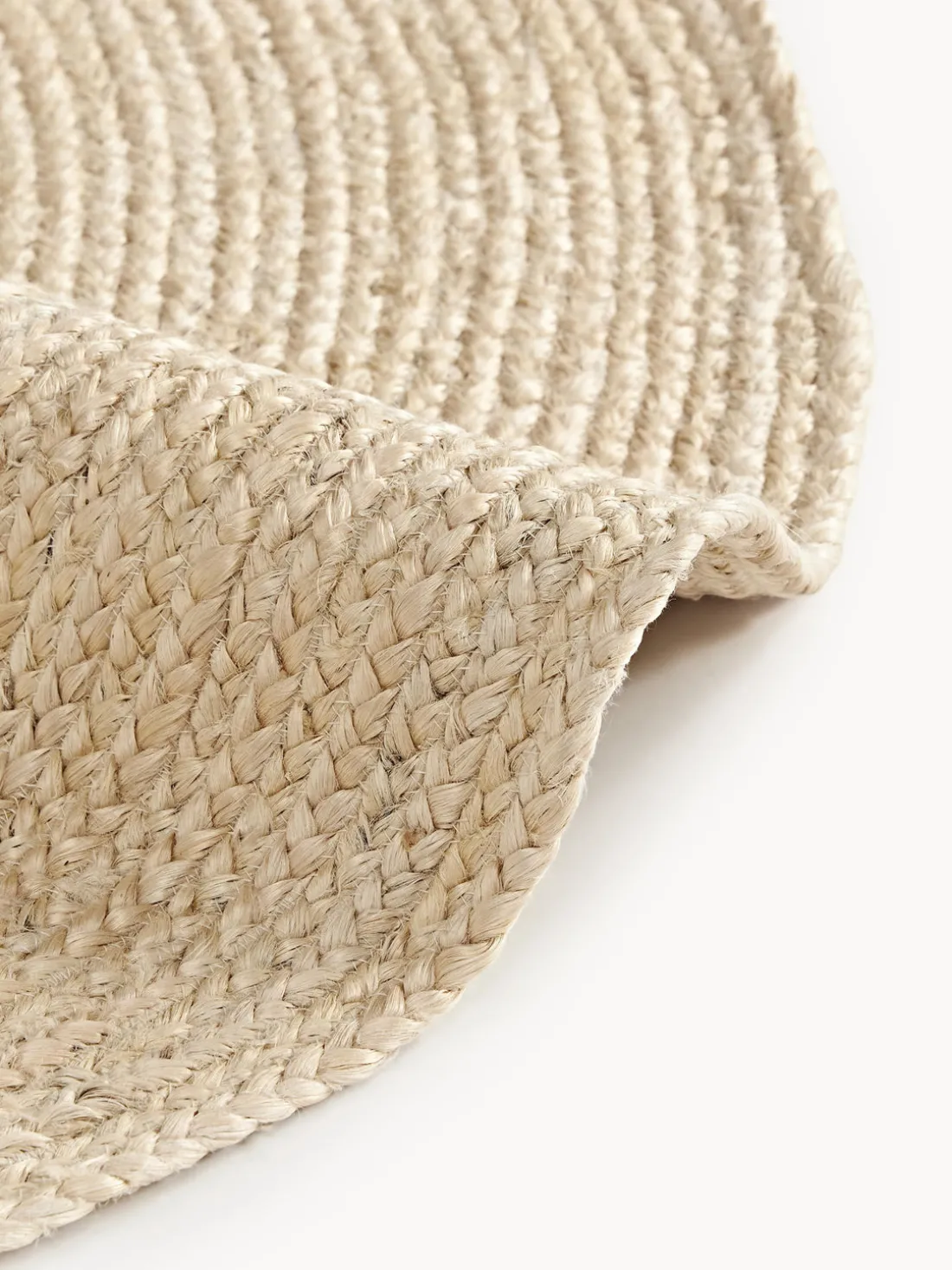 Alfombra redonda artesanal de yute Sharmila