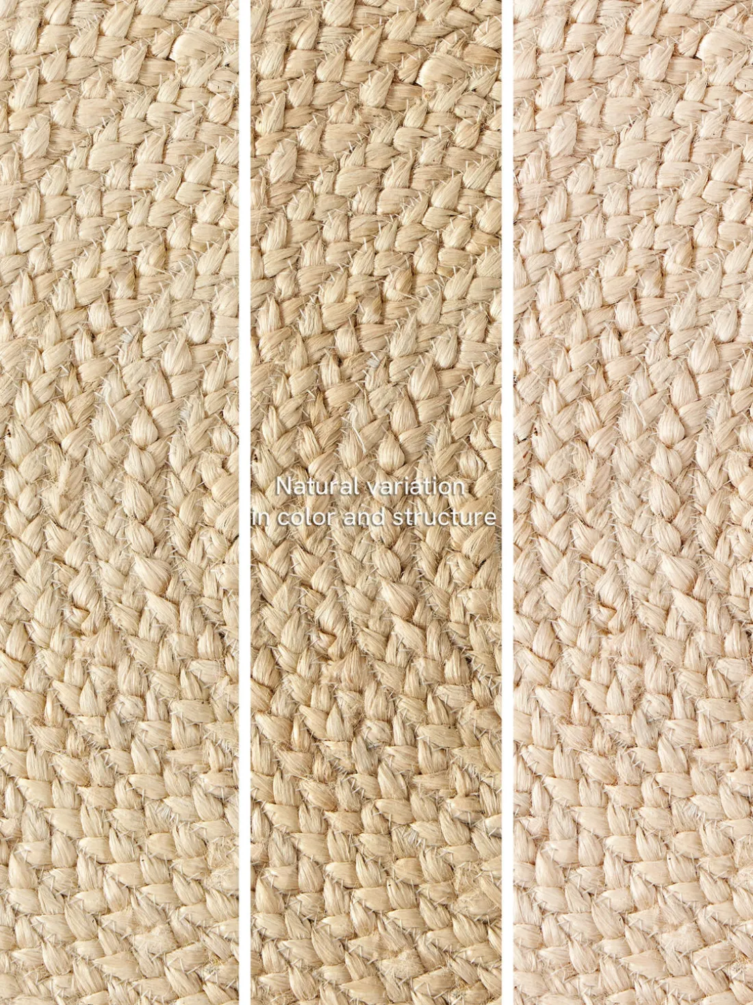 Alfombra redonda artesanal de yute Sharmila