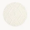 Alfombra redonda de algodón texturizada Ziggy