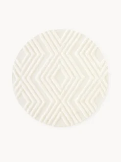 Alfombra redonda de algodón texturizada Ziggy
