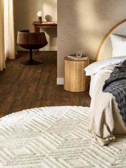 Alfombra redonda de algodón texturizada Ziggy