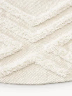 Alfombra redonda de algodón texturizada Ziggy