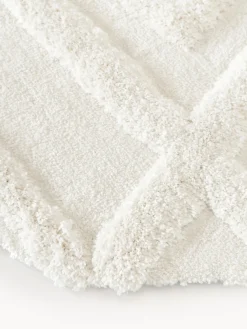 Alfombra redonda de pelo largo texturizada Magda