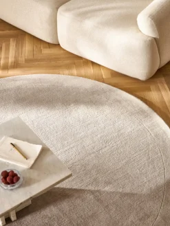 Alfombra redonda de pelo corto Kari