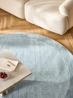 Alfombra redonda de pelo corto Kari