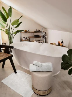 Alfombrilla de baño antideslizante de algodón ecológico Premium