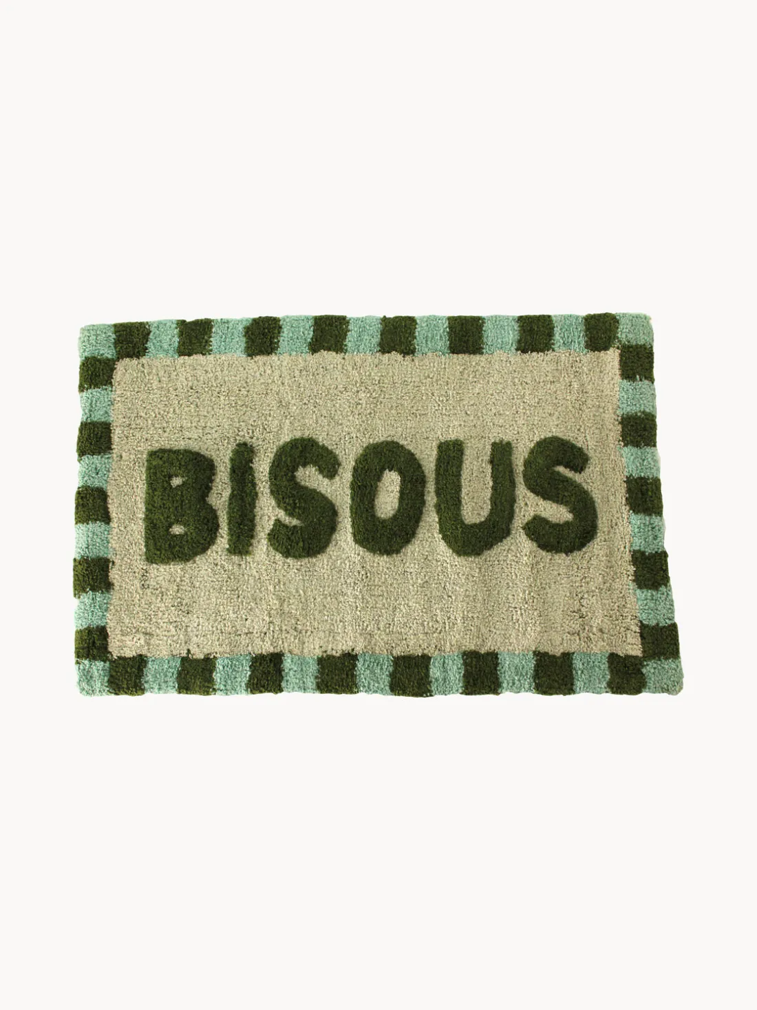 Alfombrilla de baño de algodón Bisous