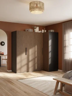 Armario esquinero modular Simone, 4 puertas (215 cm), diferentes variantes