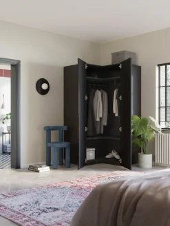 Armario esquinero modular Leon, 2 puertas (115 cm)