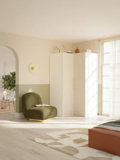 Armario esquinero modular Simone, 2 puertas (115 cm)