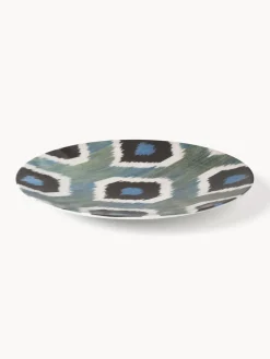 Bajoplato artesanal de porcelana Ikat
