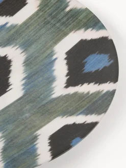 Bajoplato artesanal de porcelana Ikat