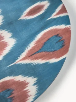 Bajoplato artesanal de porcelana Ikat