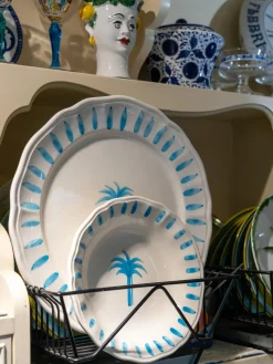 Bajoplato pintado a mano The Palms