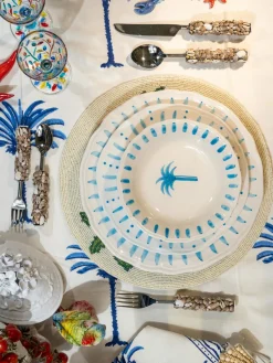 Bajoplato pintado a mano The Palms