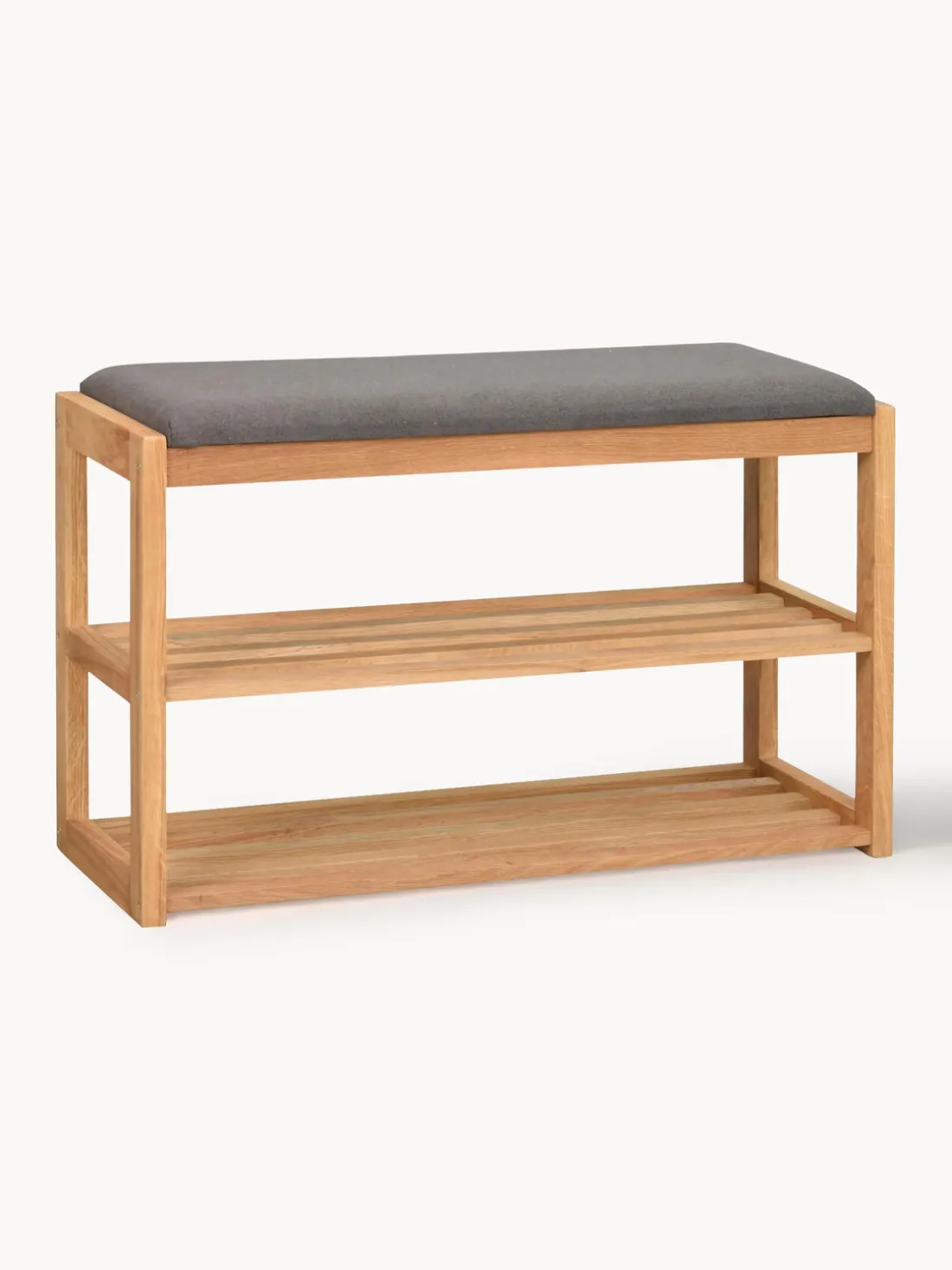 Banco con zapatero de madera de roble Confetti